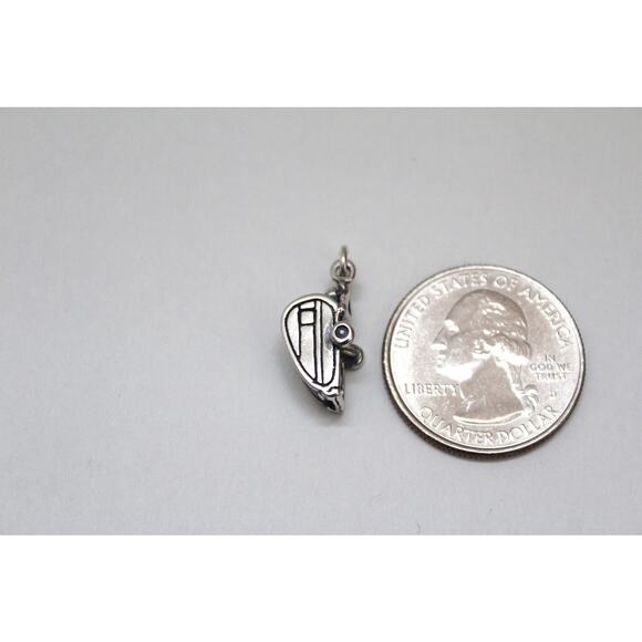 Sterling Silver Oxidized Camper Charm - Picture 4 of 5